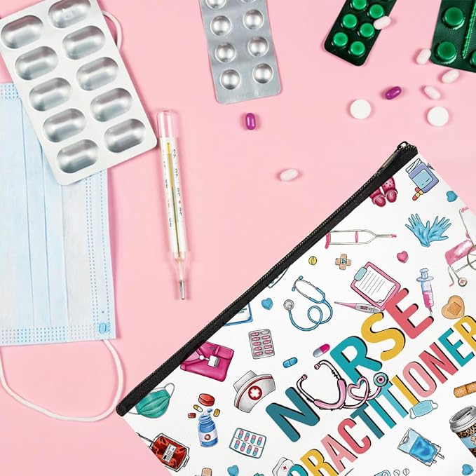 Nurse Practitioner Gifts Makeup Bag for Women, Nurse Appreciation Gift Cosmetic Bag Supplies Medical Np Nurse Graduation Gift Nurses Doctors Ursing Students
