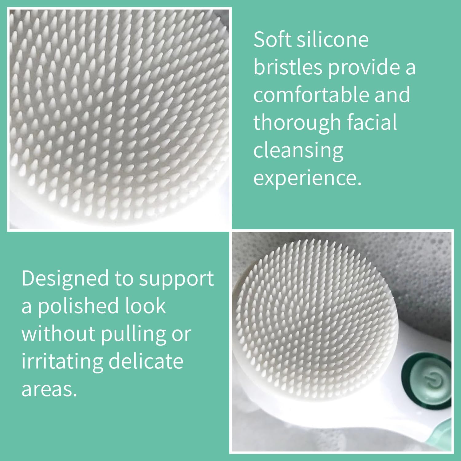 Silicone Facial Brush Head Replacement, Single Replacement Brush for Spinning Cleansing Devices, Gentle for Daily Skin Care Routine, Premium Quality Soft Silicone Bristles