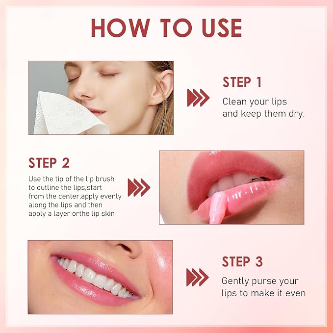 Lips Staining Lip Oil, Lip Stain Oil, Lip Tint Lips Oil Long-Lasting Moisturizing, Lips Oil Stain, Dynamic Finish that Goes on Glossy (Lucky Lotus)