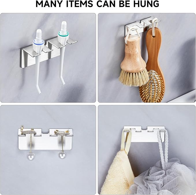 Toothbrush Holders, Electric Toothbrush Head Holder Wall Mounted, Stainless Steel Toothbrush Holder Toothbrush Organizer, Self Adhesive Tooth Brushing Holder, Razor Holder for Bathroom