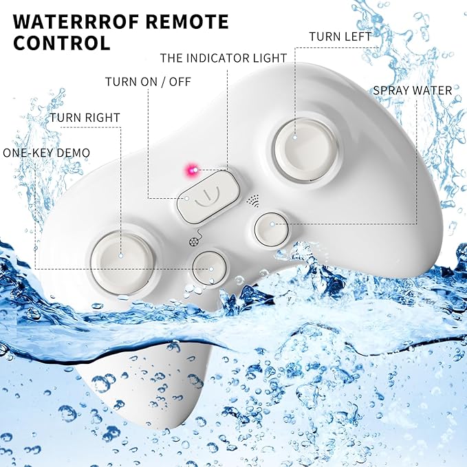 2.4Ghz Remote Control Whale Shark Toys for Boys Kids, 1:18 Scale High Simulation Whale Shark for Pool, Electric RC Shark Fish Toys with Light & Spray Water Function for 4 5 6 7 8 9 Year olds Kid