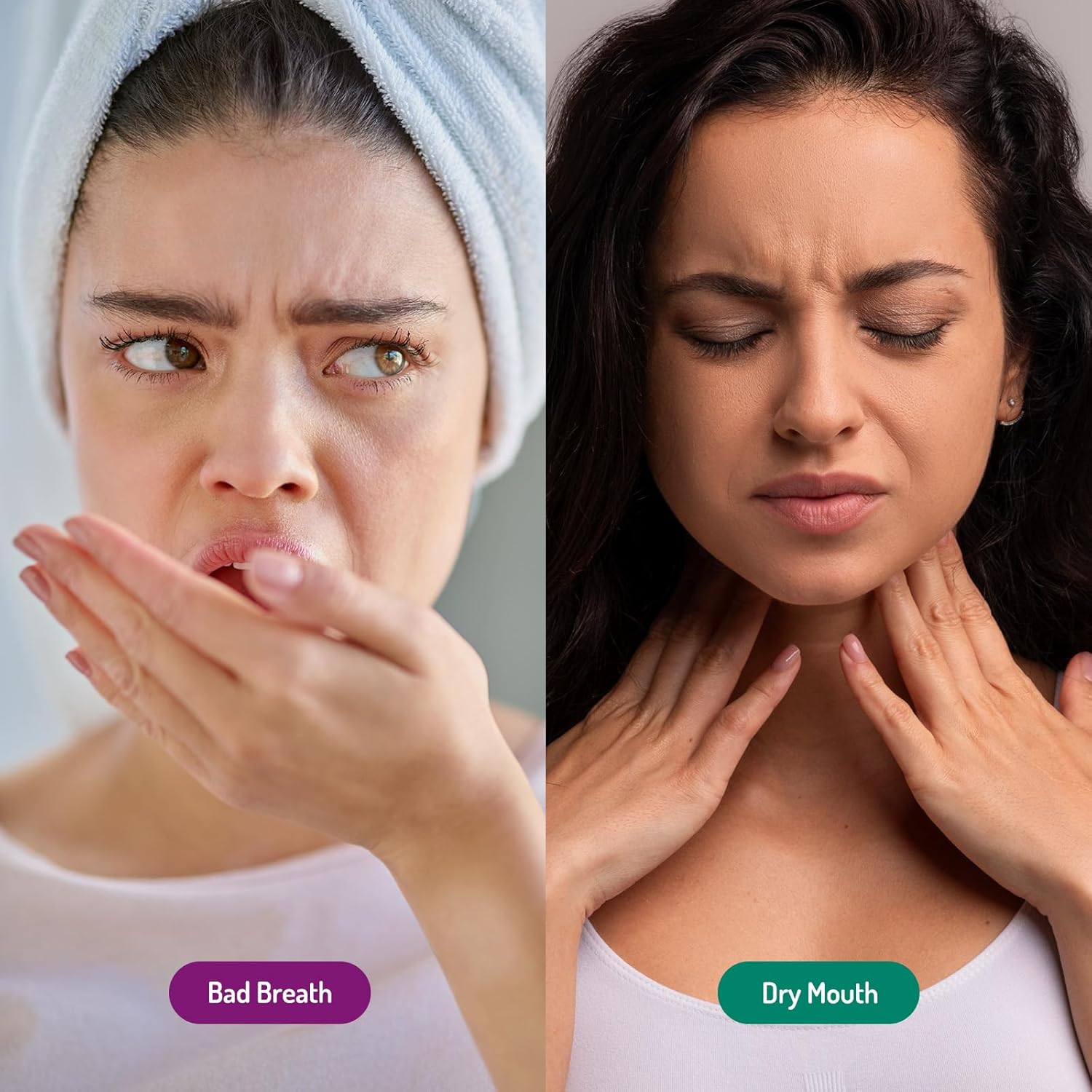 Oral Spray for Adult - Sugar-Free, Breath Freshener Spray, Dry Mouth Spray, Fights Bad Breath, Compact and Portable (Grape Flavor*2Pack)