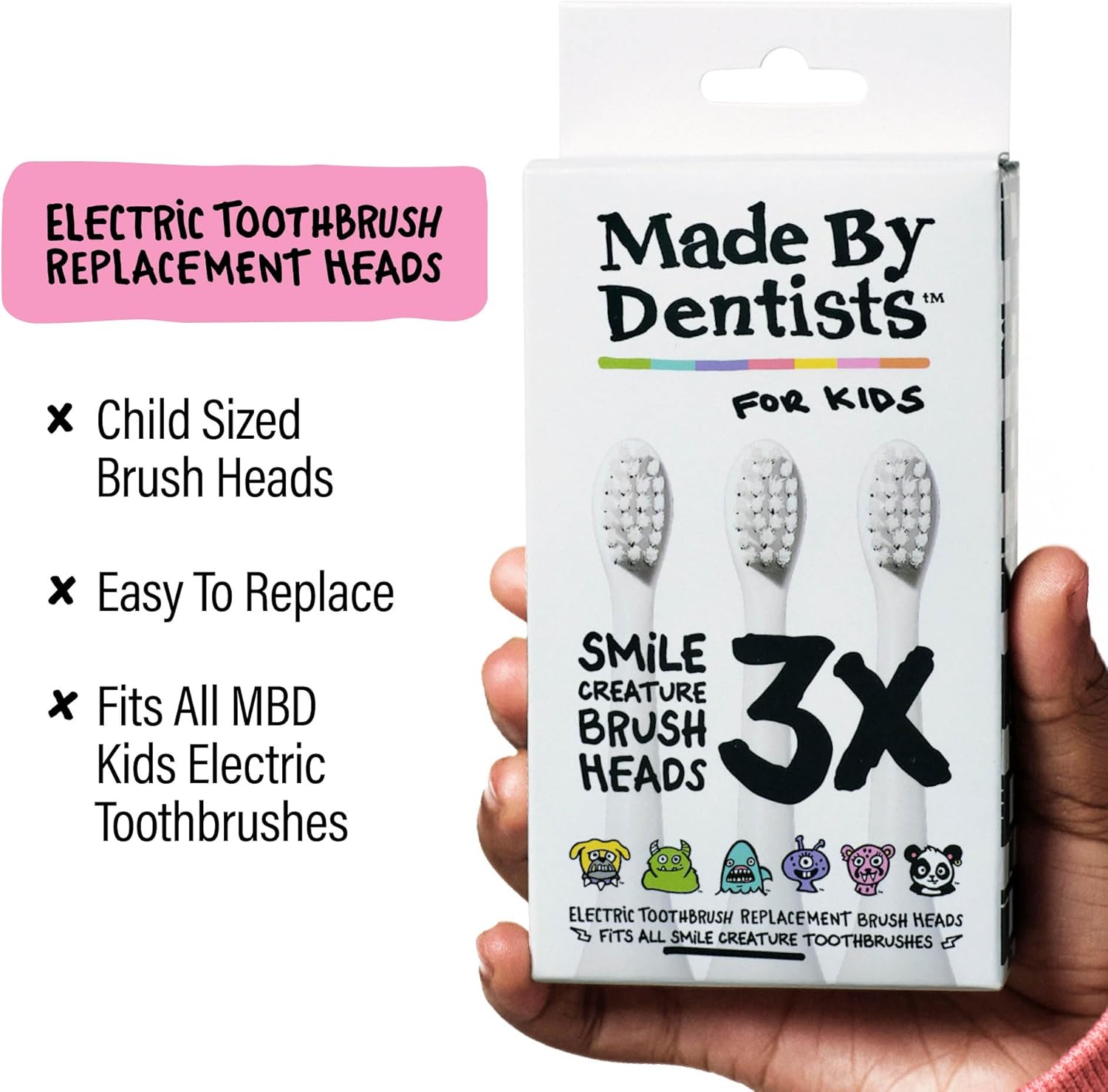 Made by Dentists Kids Electric Toothbrush - Rechargeable Vibrating Toothbrush with Timer, Includes 6 Replacement Heads, Halloween Gifts for Kids, Girls and Boys, Kid & Toddlers Age 2+, Cheetah