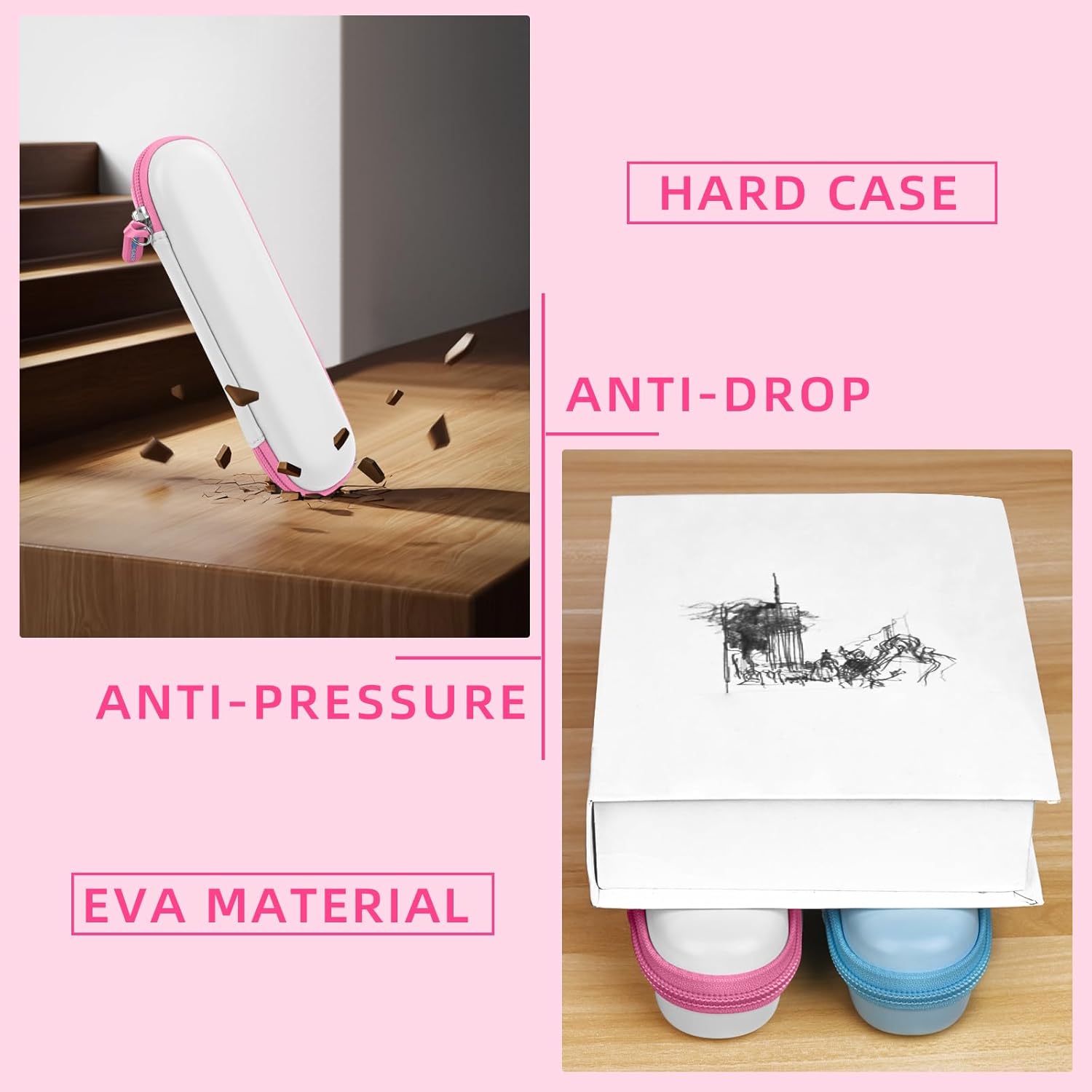 Stukcae Toothbrush Travel Case for Oral-B Pro 1000, 2000, 3000, 3500 Sonicare 4100, Hard Shell Portable Carrying Electric Toothbrush Protection Case