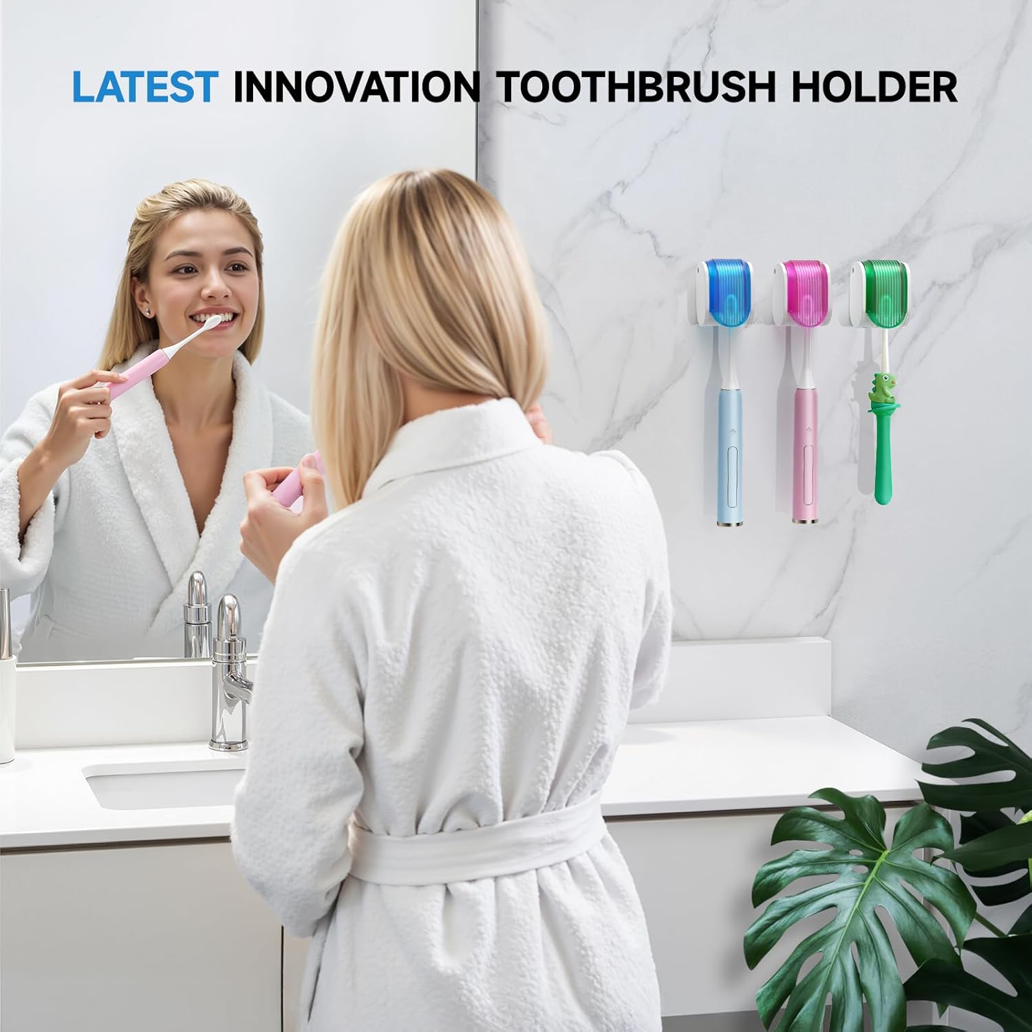 Toothbrush Holders for Bathrooms【Upgrade Single Slot Design】 Toothbrush Holder Wall Mounted with Cover Moisture-Proof and Dust-Proof Toothbrush Storage Organizer for Shower Family and Travel 3PCS