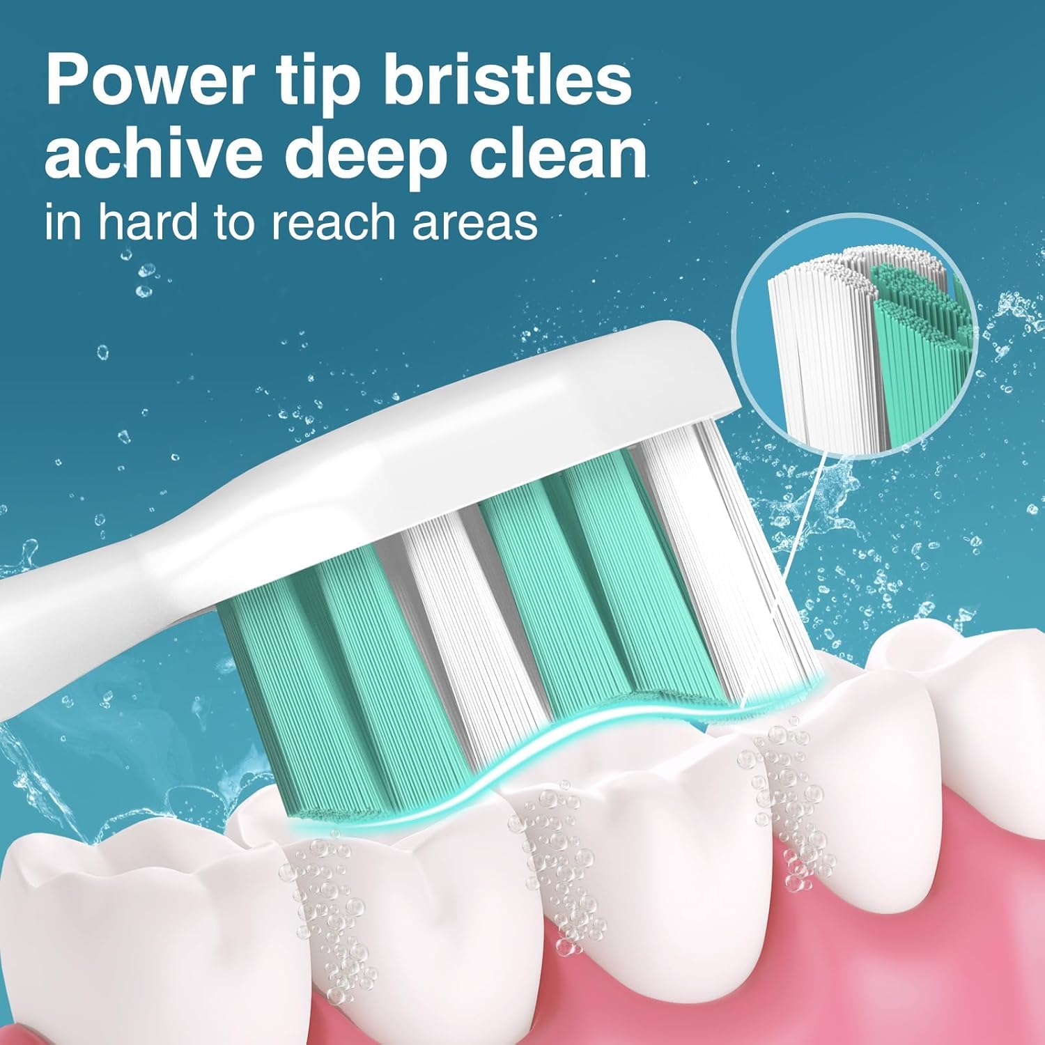 Aoremon Replacement Heads for Philips Sonicare 4100 5100 5300 6100 Electric Toothbrush and fit for Most Phillips Sonicare Click-on Model-10 Pack