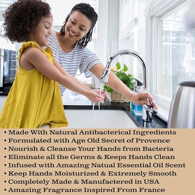 Olivia Care Hand Soap - Infused with Sage & Tea Tree Oil & Rosemary Mint Fragrance, Cleansing, Germ-Fighting, Moisturizing Hand Wash for Kitchen & Bathroom - 18.5 fl