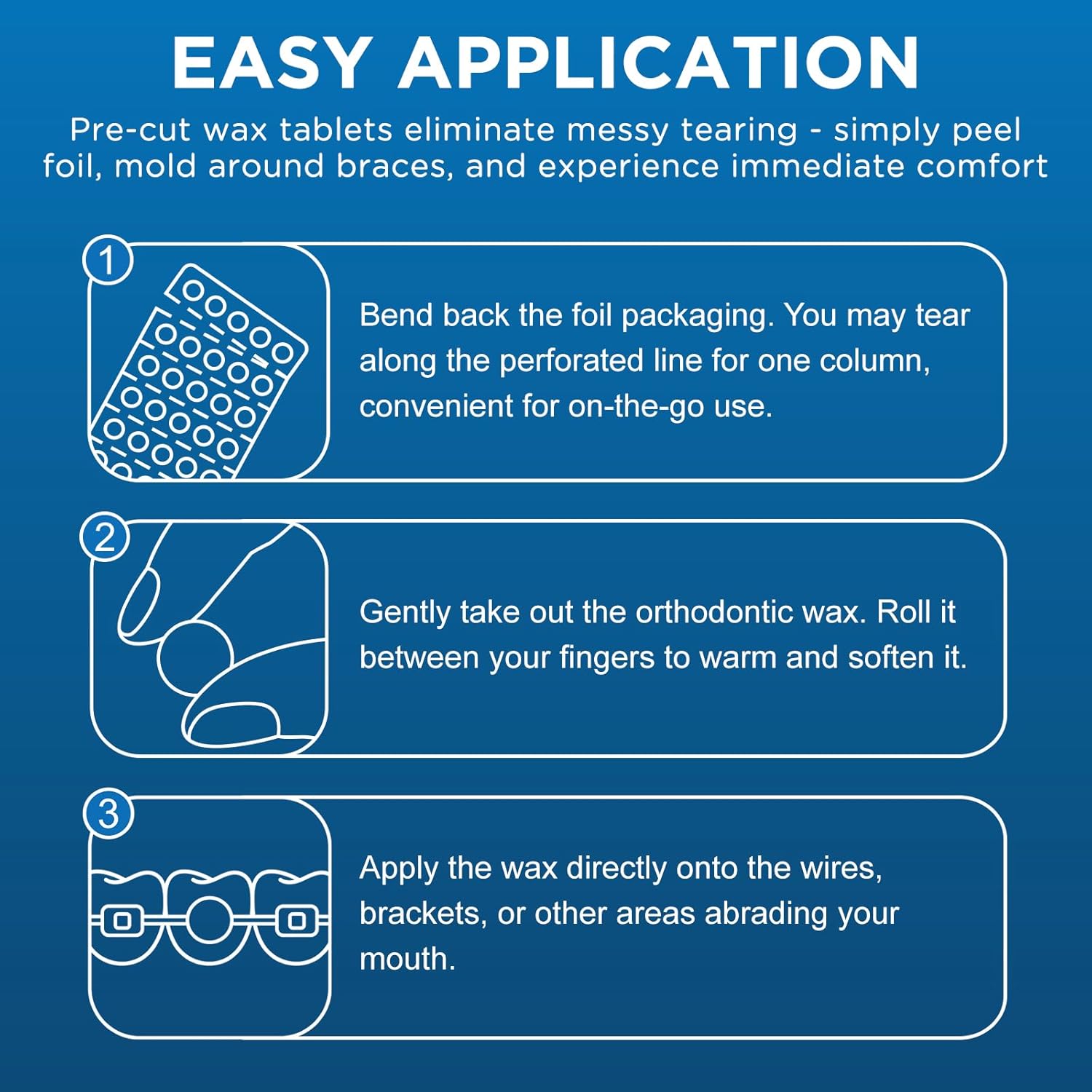 240 Count Orthodontic Wax for Braces, Individual Foil Wrapped for Instant Braces Irritation Relief - Medical Grade, Hypoallergenic & Latex-Free