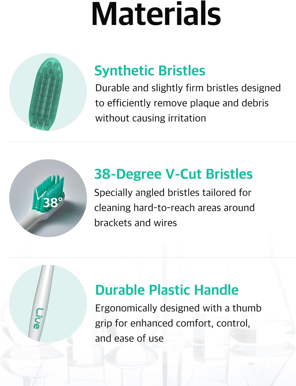 V-Cut Orthodontic Toothbrush (Mint) x 6Units – Medium Bristles, Ergonomic, Travel-Friendly Manual Toothbrush for Adults