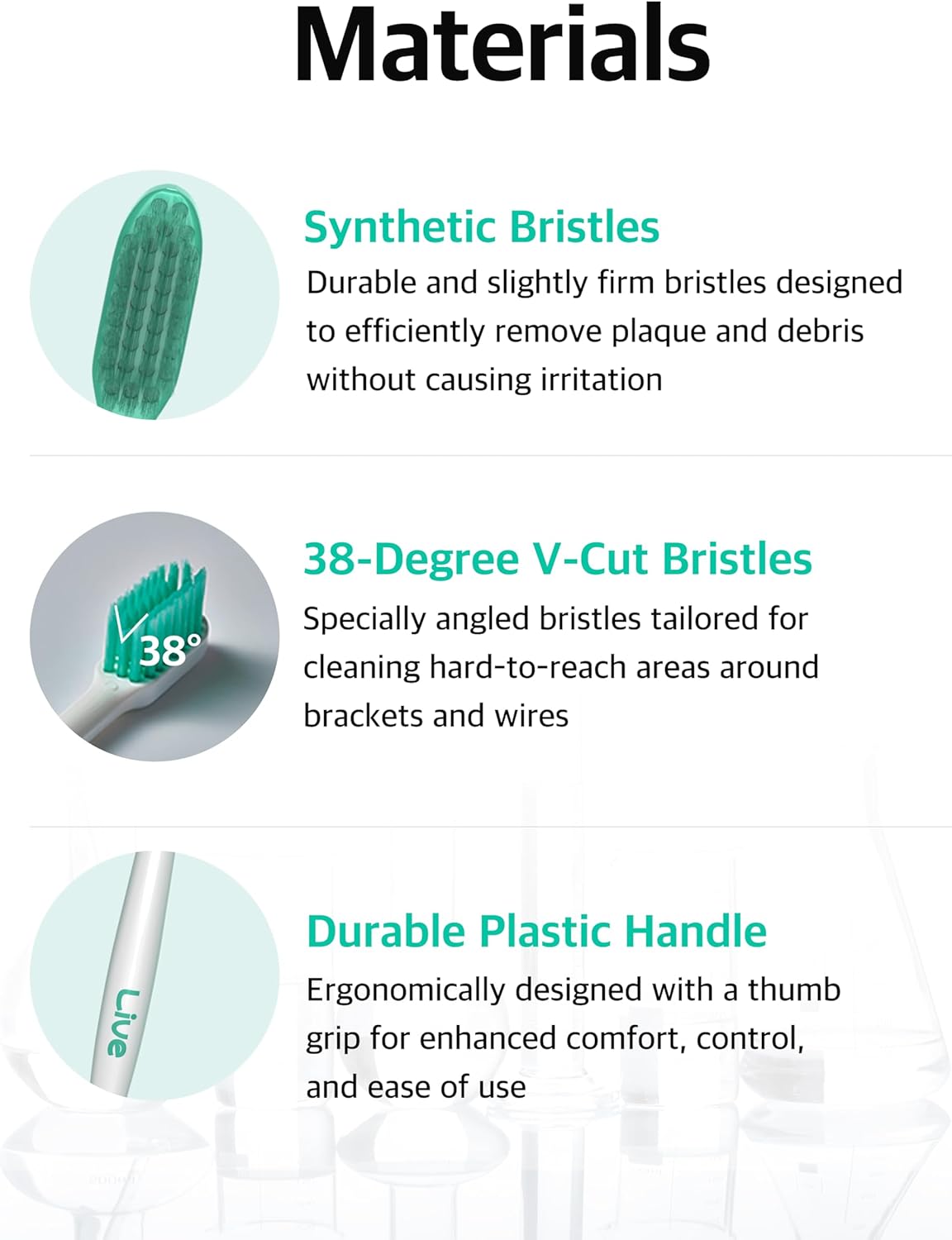 V-Cut Orthodontic Toothbrush (Mint) x 6Units – Medium Bristles, Ergonomic, Travel-Friendly Manual Toothbrush for Adults
