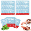 Denture Cleaner Wipes Disposable Teeth Gum Retainer Wipe Oral Care, Tooth Gums Cleaning Dental Dentures Tablets, Denture Adhesive Food Debris Braces Stain Odor Remover for Adults Elderly Mint 100 Pcs