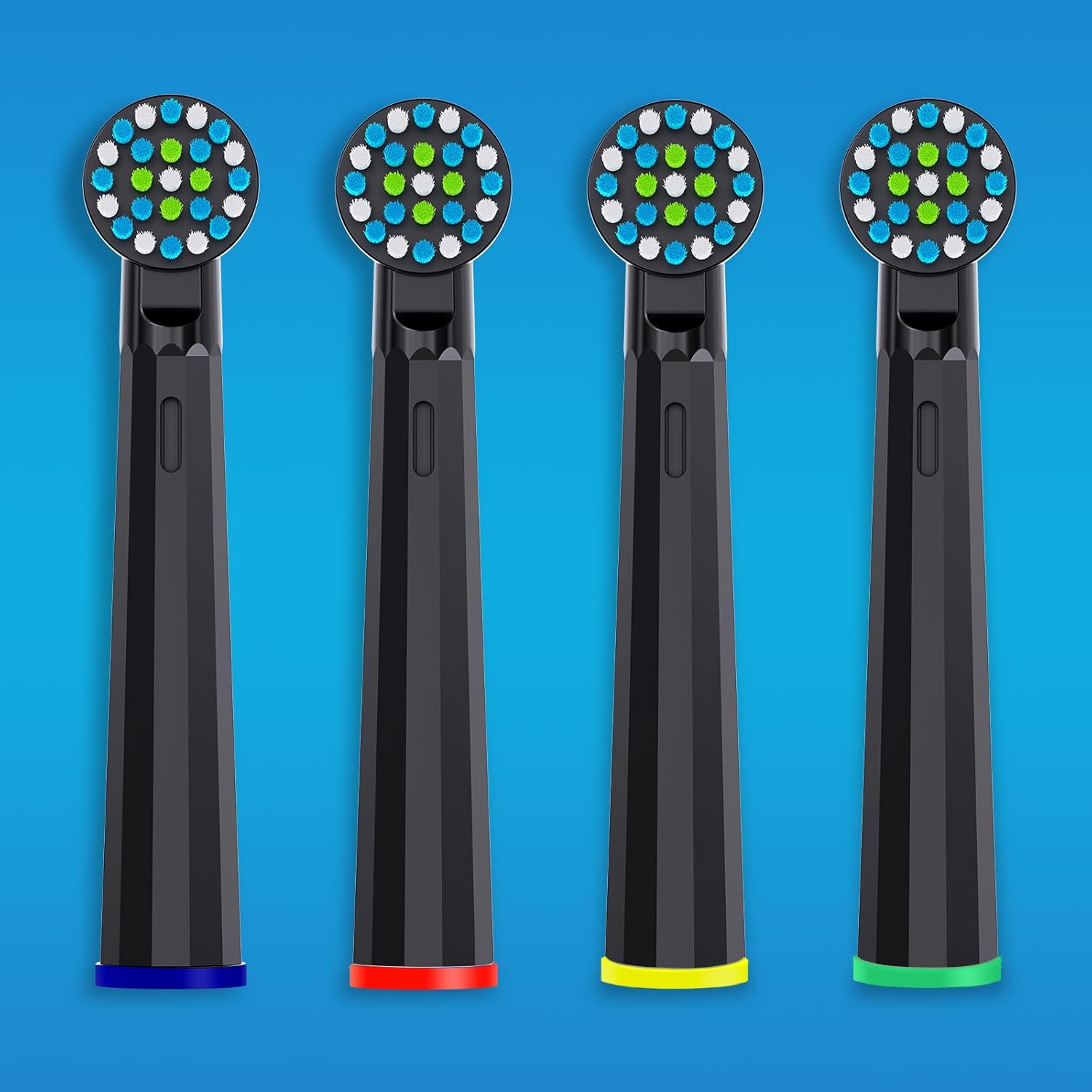 Replacement Toothbrush Heads for Oral B Pro 1000 Replacement Heads,Braun Replacement Brush Heads Refill Compatible with Genius X,Smart 1500,Pro 5000,16 Count,Black