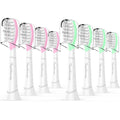 Toptheway Kids Toothbrush Heads for Philips Sonicare: Kids 7+ Standard Sonic Replacement Toothbrush Heads Compatible with Philips Sonicare, Pink Girl Green Boy 8 Pack