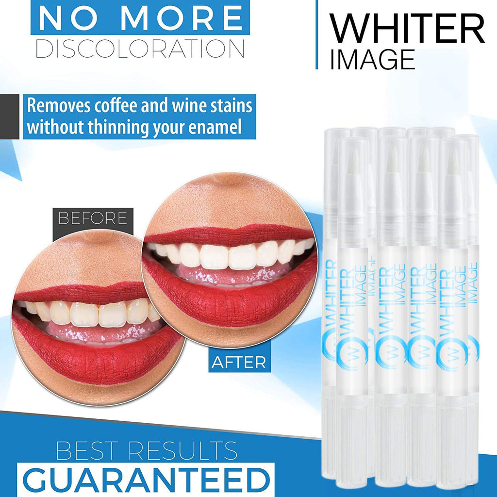 Mini Togo Teeth Whitening Pen 10 Pack, Erases Teeth Stains and Strengthens Enamel, Restorative Serum Gel That Reverses Enamel Damage from Bleaching On The Go for Up to 150 Applications
