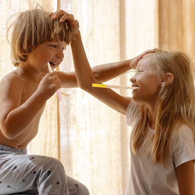 TIDTALEO Biodegradable Toothbrush with Case Disposable Eco-Friendly Toothbrushes with Moderate Hardness Bristles Travel-Friendly Oral Care Kit Random Color Random Color