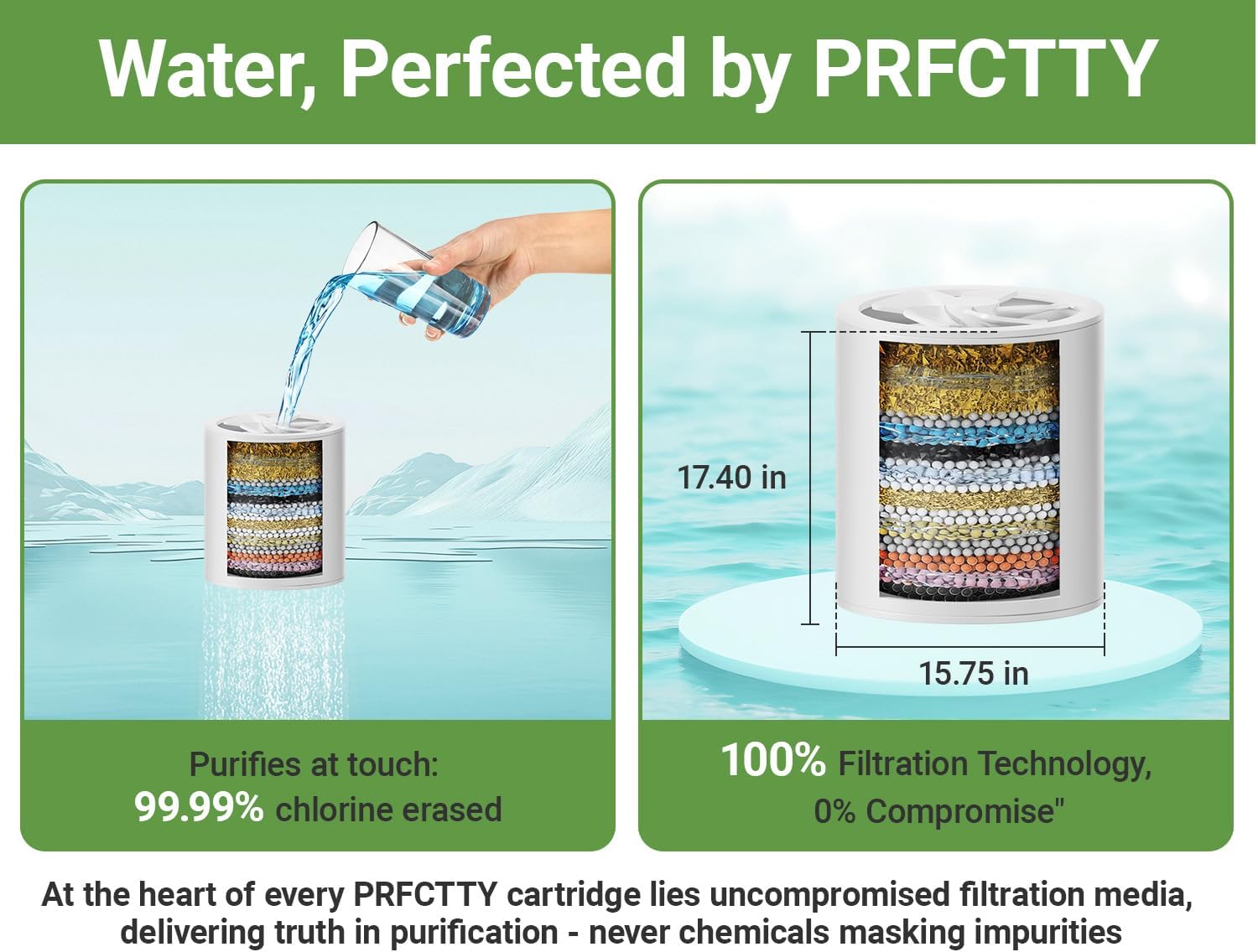 25-Stage Shower Filter prevents scale buildup,Revitalize Hair Skin & Nails with Purifying Water, softener hard water,99% Lead Chlorine, Fluoride & Chemicals removed. High-Output Fan Technology,Chrome