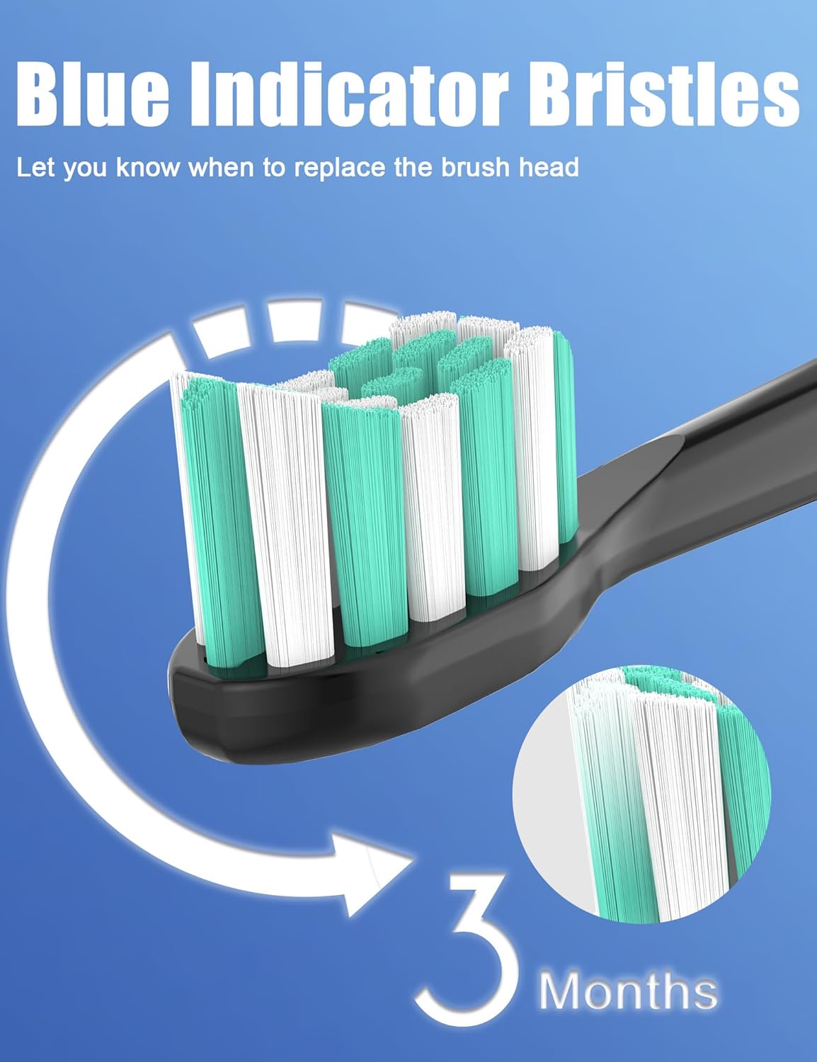Toothbrush Replacement Heads for Philips Sonicare 4100 5100 Simply Clean Plaque Control Gum Health 1 2 Series Snap on Electric Brush Head, 4 Pack, Black