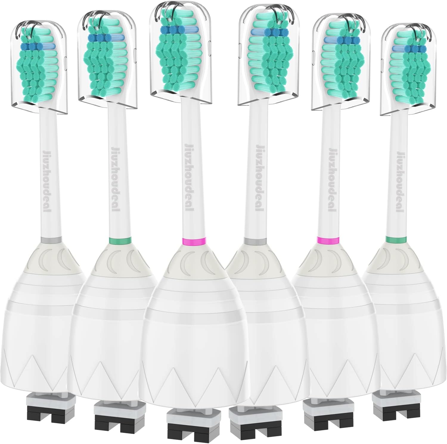 Toothbrush Replacement Heads for Philips Sonicare E-Series, Essence, Elite, Advance, CleanCare Screw-on Electric Toothbrush Heads HX7022/66, 6 Pack