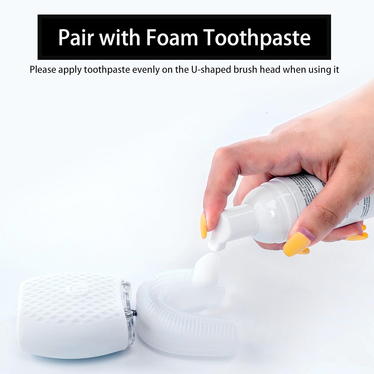 Automatic Toothbrush for Adults - Ultrasonic Electric Toothbrush with Soft Bristles Rechargeable Portable Waterproof Design 30s Timer, Wireless Charging Dual-Use for Travel & Home (White)