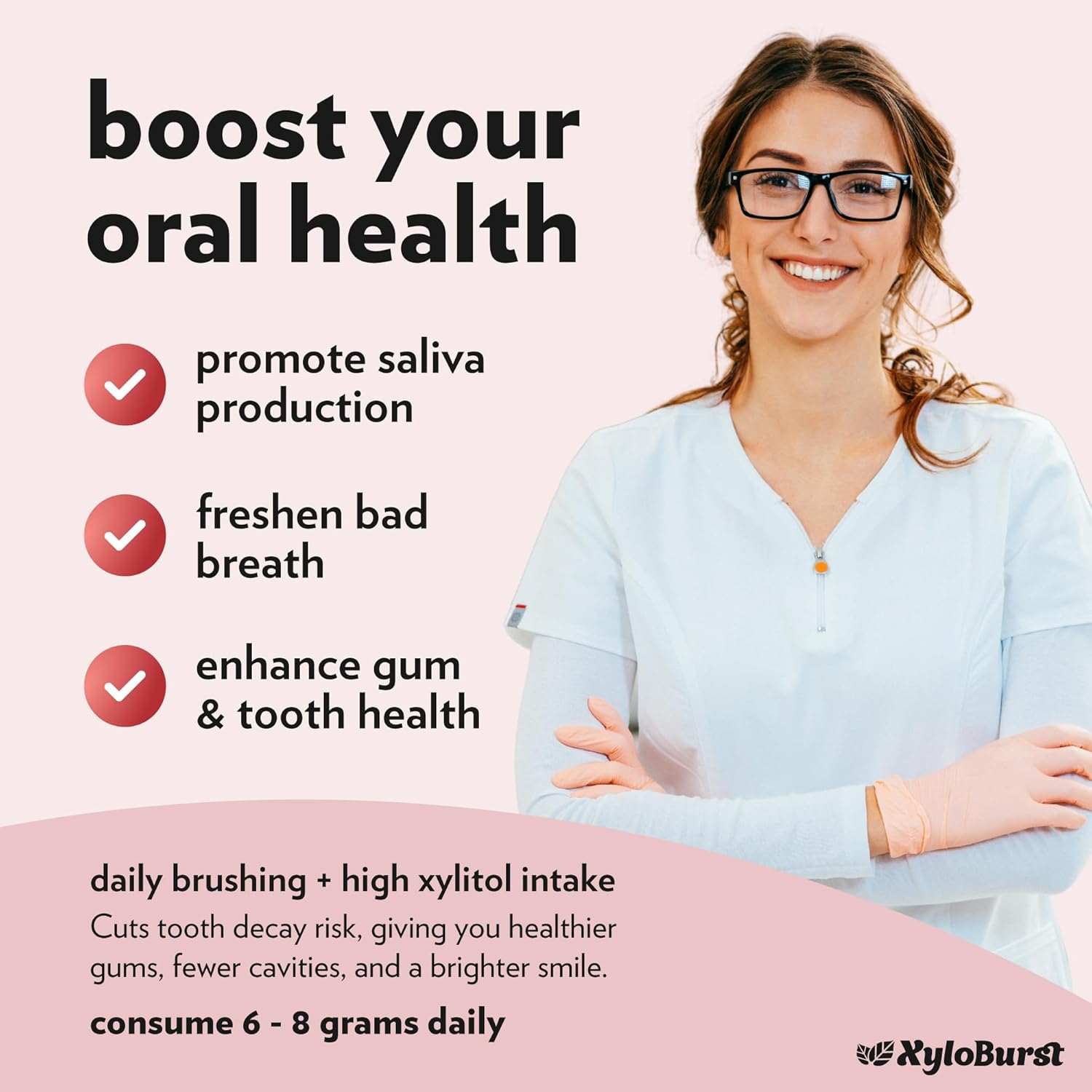 XyloBurst - Xylitol Mints | Sugar Free Breath Mint for Oral Health | Gluten Free, Vegan, Keto Friendly | Aspartame Free Mints | Berry | 275 Count