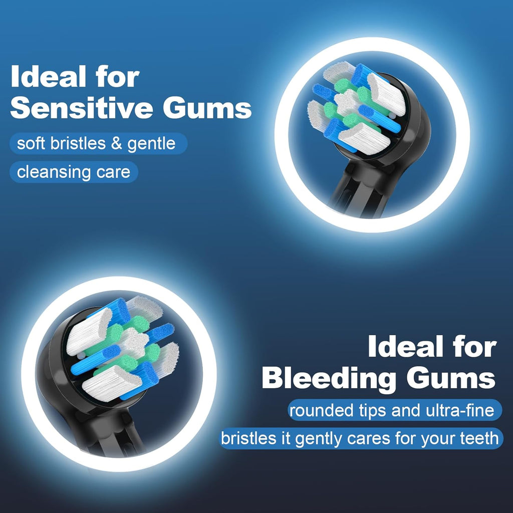 10 PCS IO Replacement Heads Compatible with Oral B IO 2/3/4/5/6/7/8/9/10/Deeep Clean Electric Toothbrush, Toothbrush Brush Heads Compatible with Oral B IO for Teeth Clean (Black)