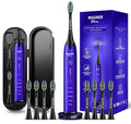 Wagner Stern Ultrasonic whitening Toothbrush with Pressure Sensor. 5 Brushing Modes and 4 Levels of Intensity, 8 Soft bristles, Travel case.