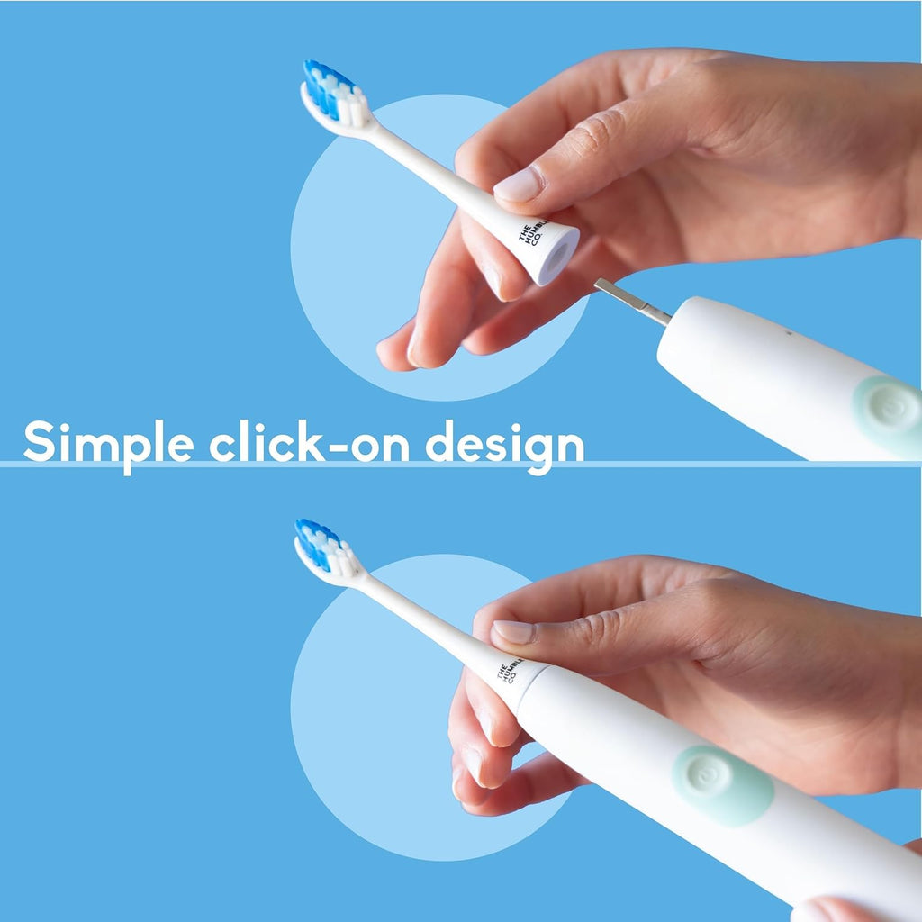 The Humble Co. Plant Based Electric Toothbrush Heads 4pk – Replacement Heads, Helps Remove Plaque and Eliminate Bad Breath