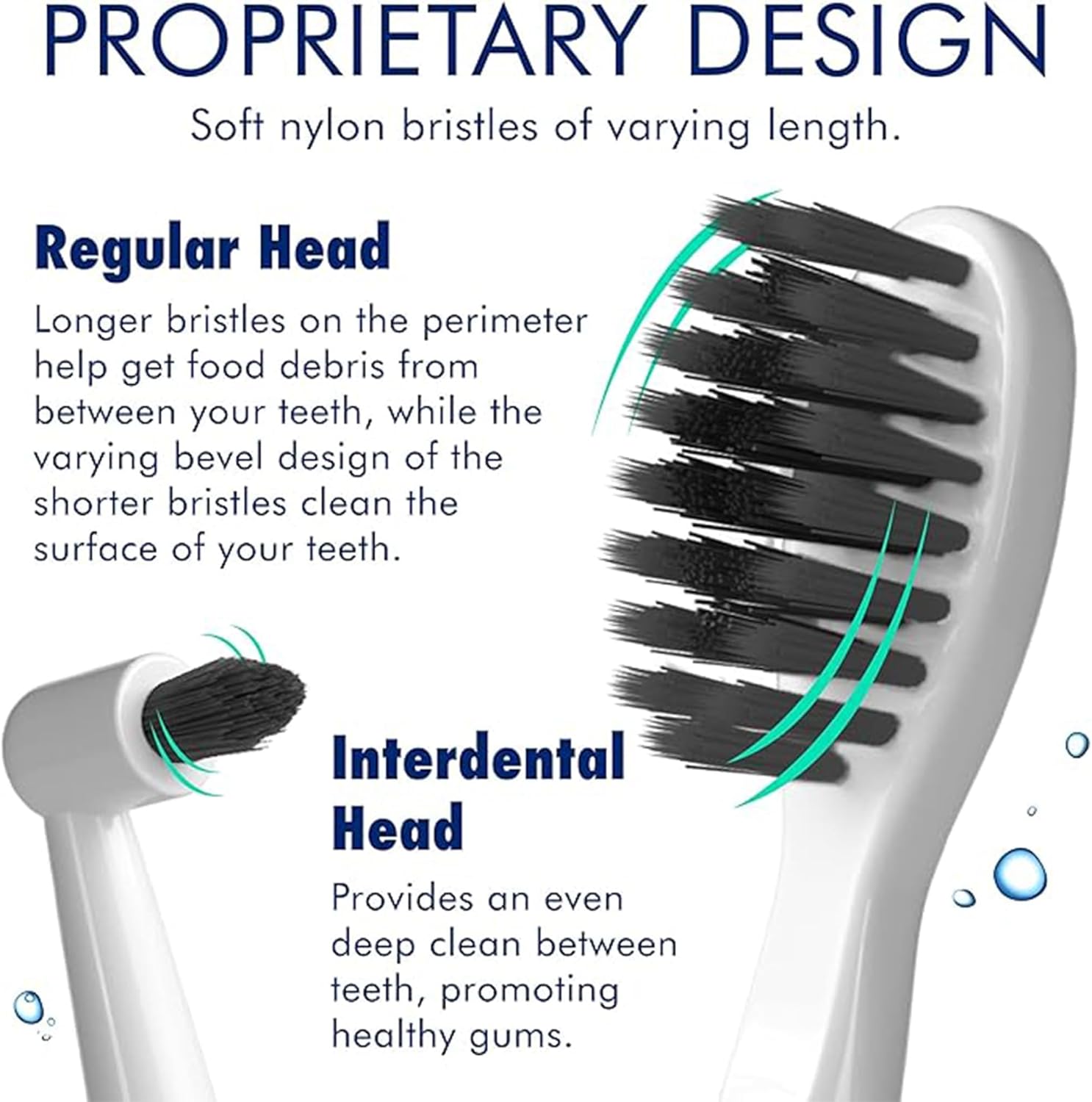 Sonic-FX Solo Sonic 3 Brushing Modes Toothbrush with Smart Timer, Rechargeable Charging Dock | Electric 1 Interdental and 2 Tooth Brush Heads Toothbrush Includes Replacement of Heads, White