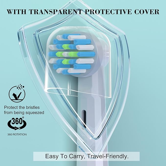 Replacement Heads Compatible with Oral B BRAU Electric Toothbrush, 10 Pack Toothbrush Head Refill Compatible with Oral b Cross Action Replacement Head, EB50