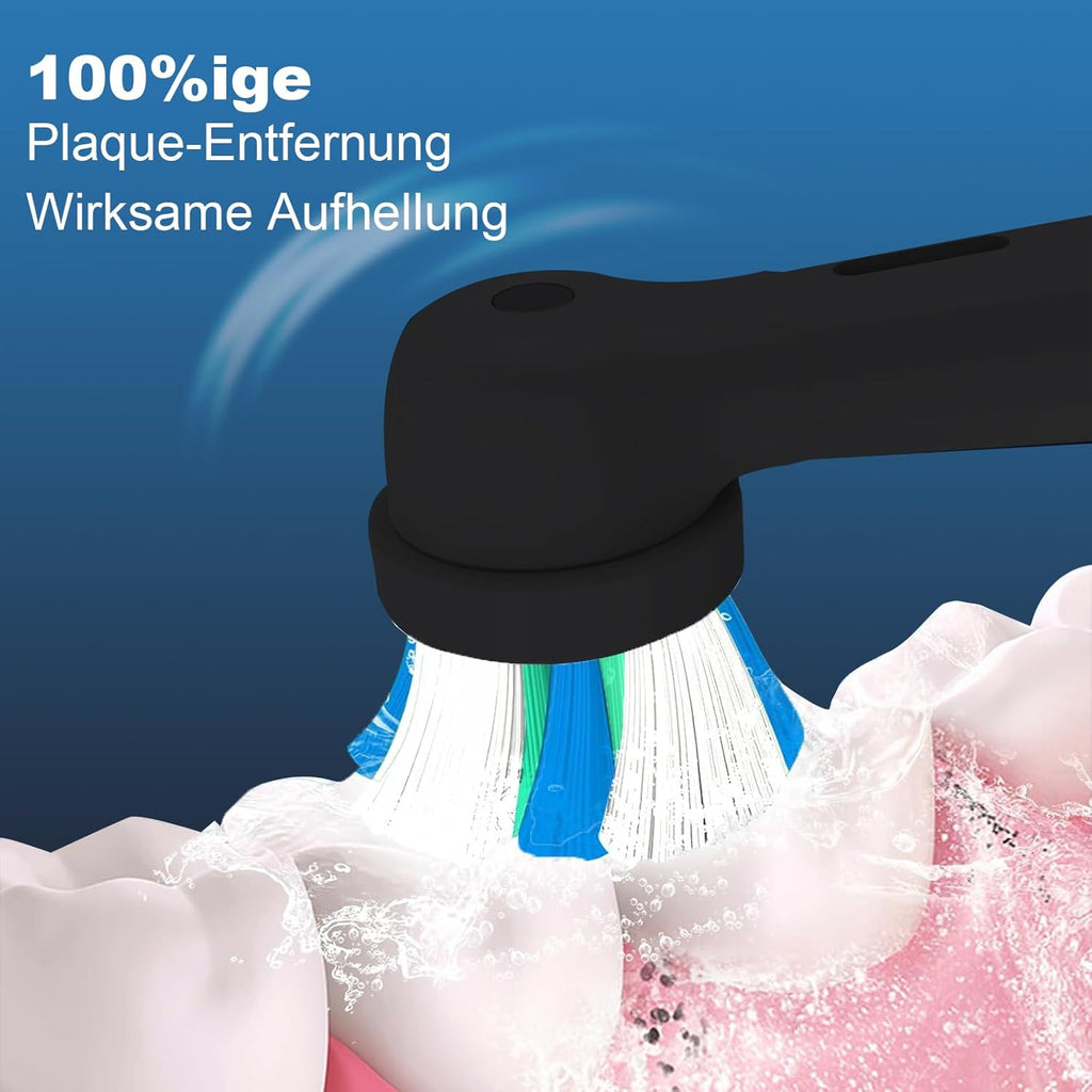 12 PCS Brush Heads Compatible with Oral B iO 2 3 4 5 6 7 8 9 10 Series Electric Toothbrush, Replacement Heads Compatible with Oral B IO (Black/White)