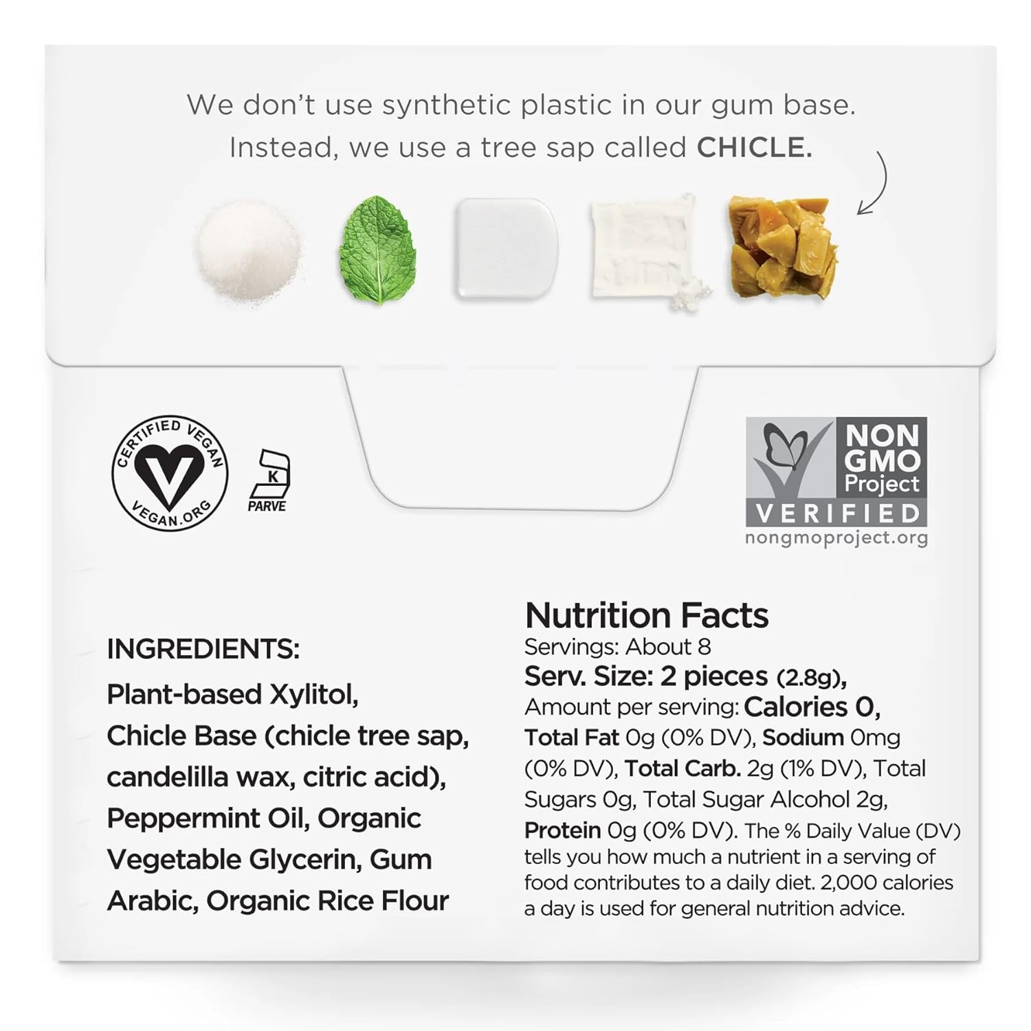 SIMPLY Gum | Xylitol Sugar Free Chewing Gum | Peppermint | Pack of Three (45 Pieces Total) | Synthetic Free + Sugar Free + Aspartame Free