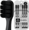 Soft Toothbrushes for Adults - Black Charcoal Toothbrush Ultra Soft for Sensitive Gums - Teeth Whitening Brush for Adults & Children [Extra Family Pack] Super Soft Tip Bristles