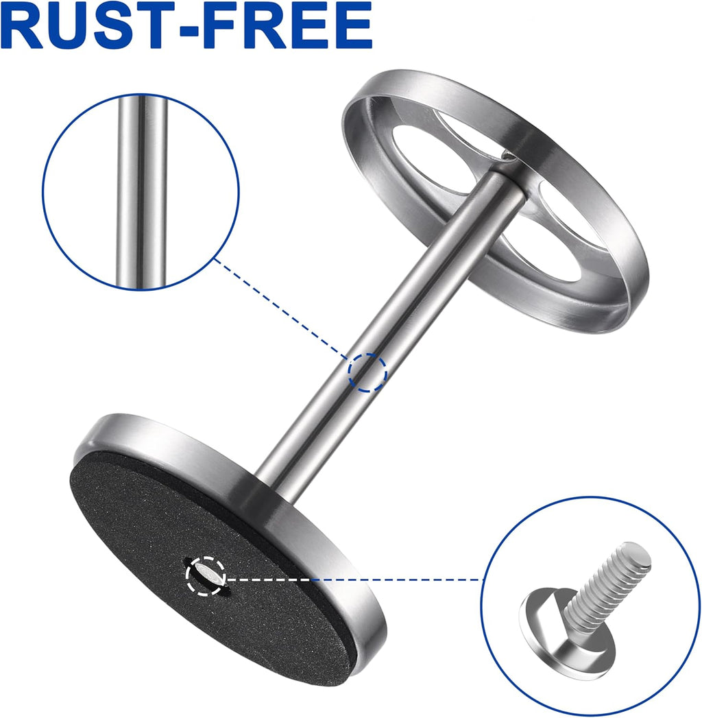 Brushed 18/8 Stainless-Steel Toothbrush Holder Stand: Rustproof Bathroom Countertop Organizer, 4 Ventilated Slots Hold Manual Toothbrushes, Razor