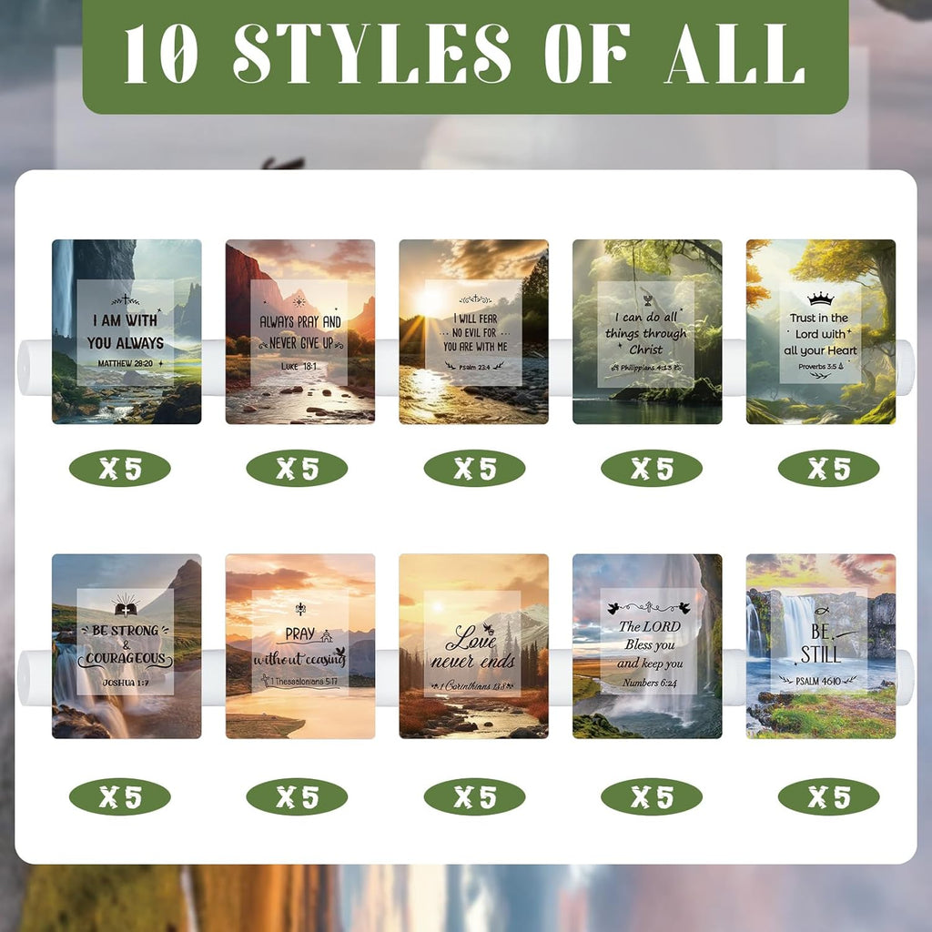 50 Pack Christmas Christian Religious Gifts Bulk Lip Balms for Women Men Church Party Favors Bible Verse Lip Balm with Scripture Gifts for Coworkers Staff Employee Christmas Stocking Stuffers