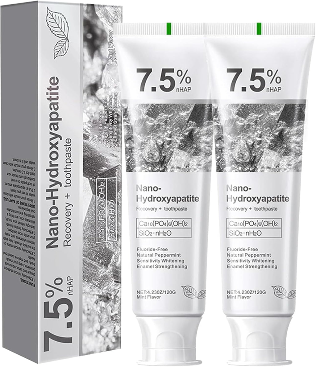 2pcs Hydroxyapatite Toothpaste for Advanced Enamel Protection, Gentle and Effective Formula, Fresh Breath, Deep Cleaning Care Toothpaste, Suitable for Sensitive Teeth