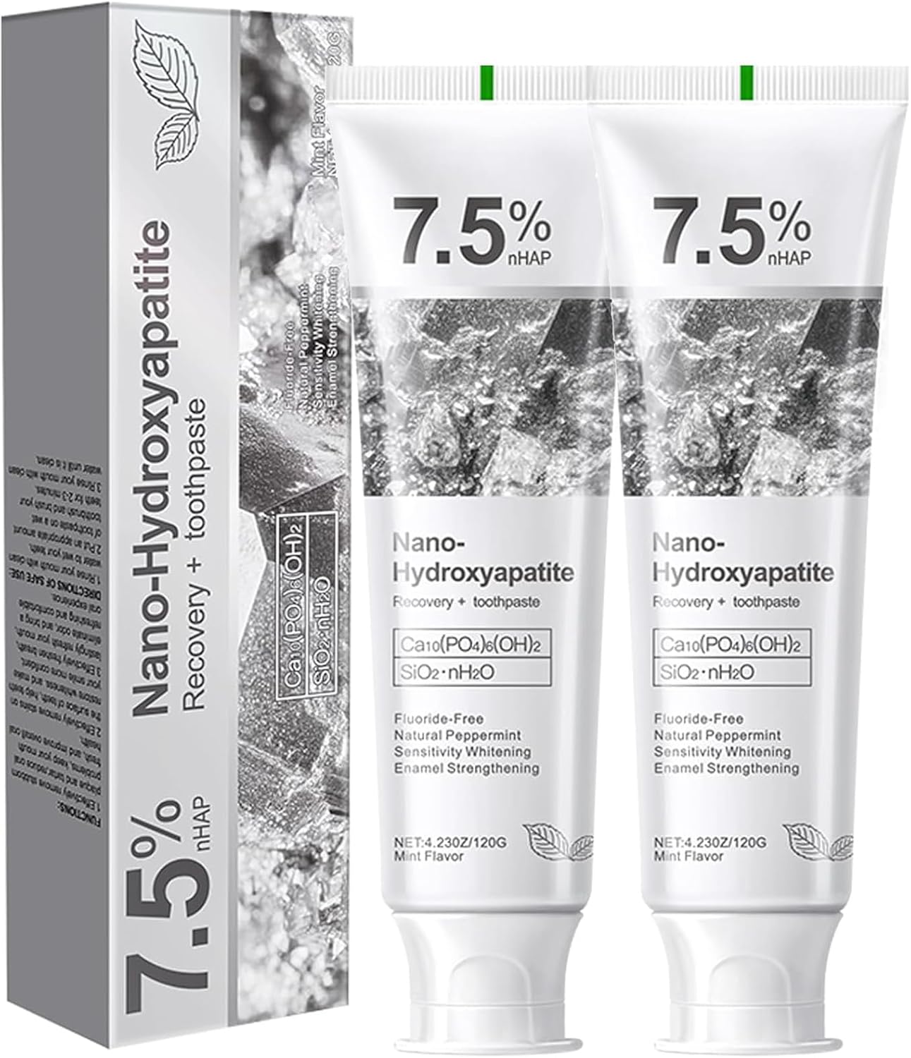 2pcs Hydroxyapatite Toothpaste for Advanced Enamel Protection, Gentle and Effective Formula, Fresh Breath, Deep Cleaning Care Toothpaste, Suitable for Sensitive Teeth