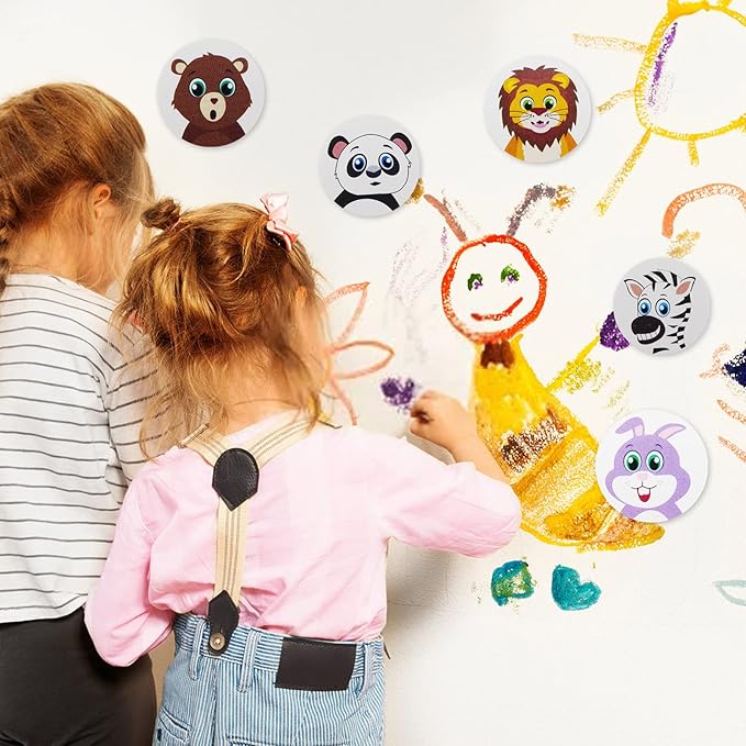 1000 PCS Small Cute Animal Stickers for Kids Teachers Classroom Party(1" Diameter / 2 Roll / 16 Designs)