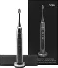 ARU Sonic Toothbrush Starter Kit with Customizable Modes and 2 Minute Timer, ADA-Approved Electric Toothbrush for Adults, Soft Toothbrush for Gums, 45+ Days Battery, Travel Case, Midnight Black