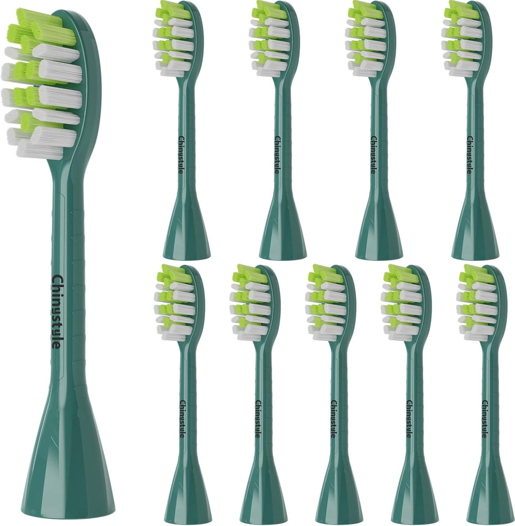 Replacement Toothbrush Heads Compatible with Philips One Sonicare Electric Toothbrush HY1200 HY1100, Tooth Brush Head Sage -10 Pack