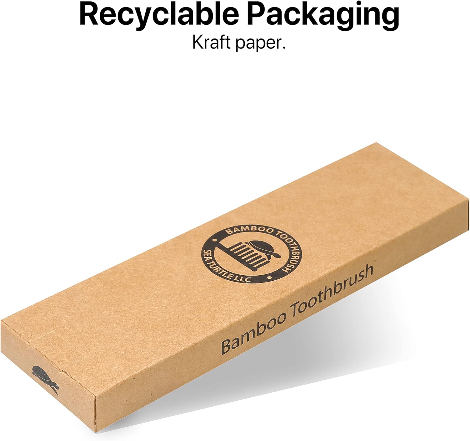 Sea Turtle Bundle Toothbrush and Swabs, Plant-Based Bristles Bamboo Toothbrushes (4 Pack) and Bamboo Cotton Swabs (500 Count)