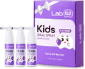LAB52 Kids Oral Spray Gift Box, Toddler Toothpaste Helper for Daily Oral Care and Fresh Breath, Children Approved with Fluoride Free for Newborn to Preschoolers, Xylitol Grape Flavor (3 Packs)