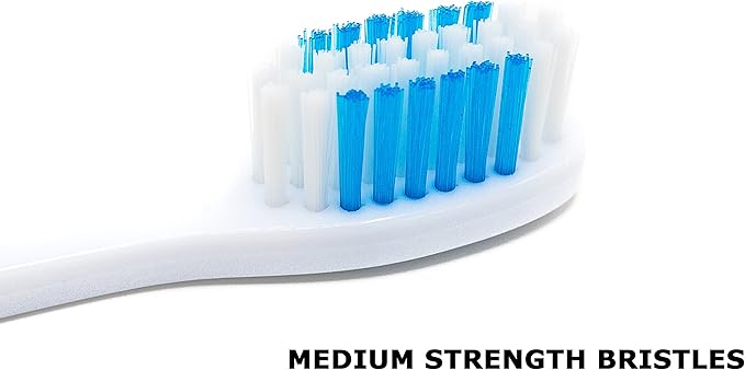 Lingito Travel Toothbrush, On The Go Folding Feature, Medium Bristle Brushes (3 Pack Medium-Multicolor)