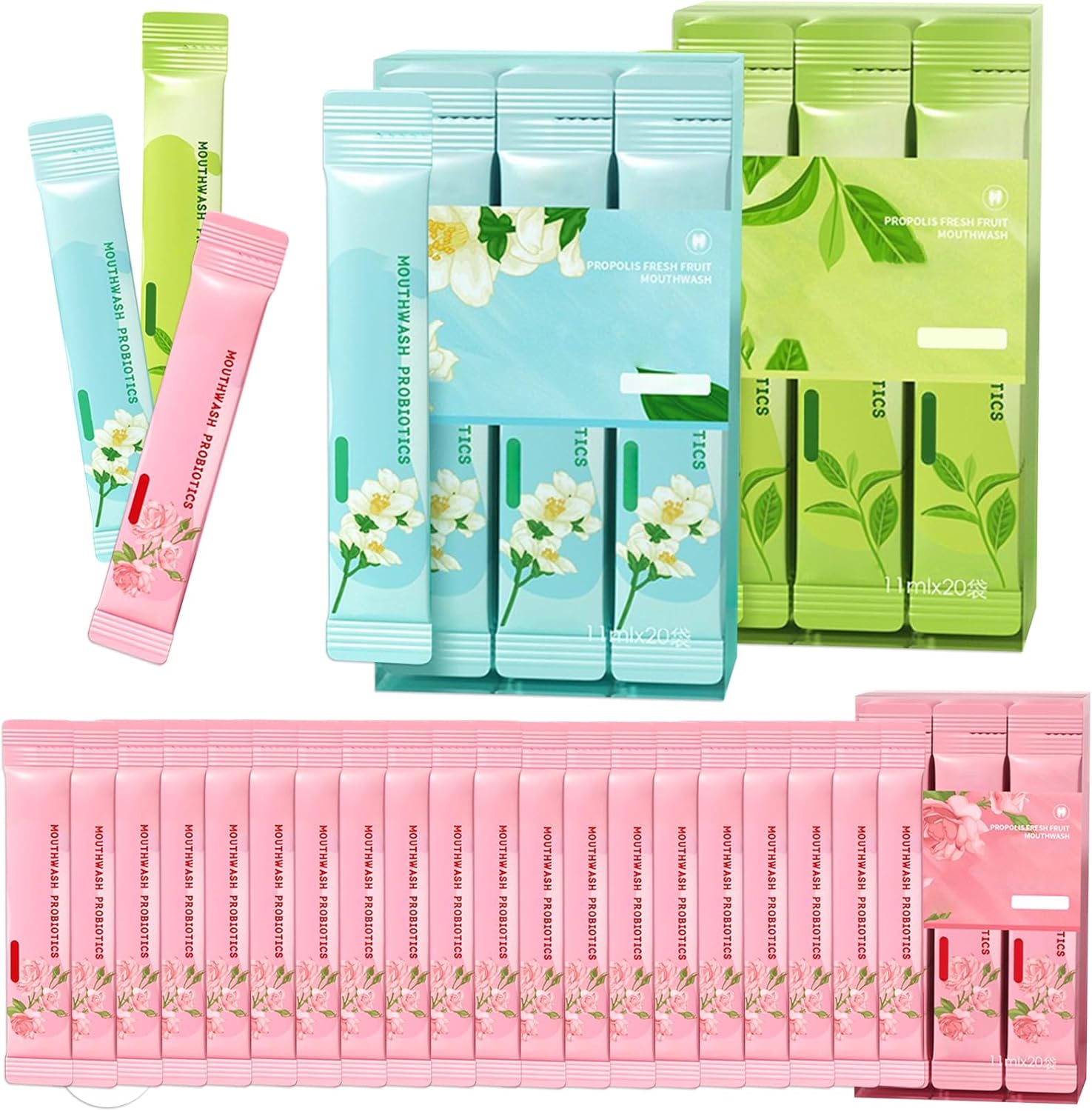 60PCS Travel Size Mouthwash,Portable Mini Mouthwash,Long-Lasting Freshness Travel Mouth Wash for Oral Care A39