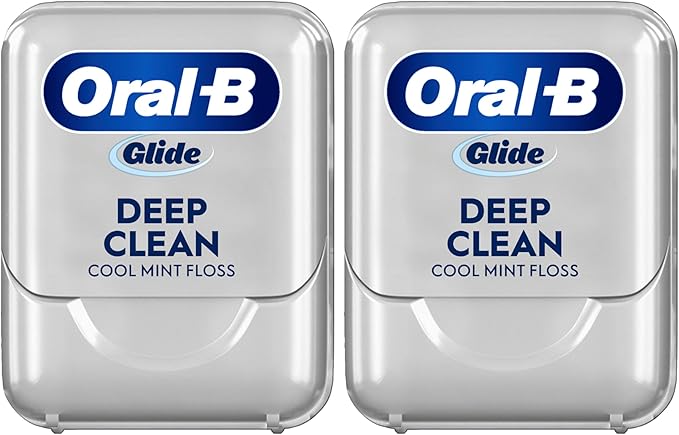 Oral-B Glide Deep Clean Cool Mint Dental Floss, Value 2 Pack (40m Each)