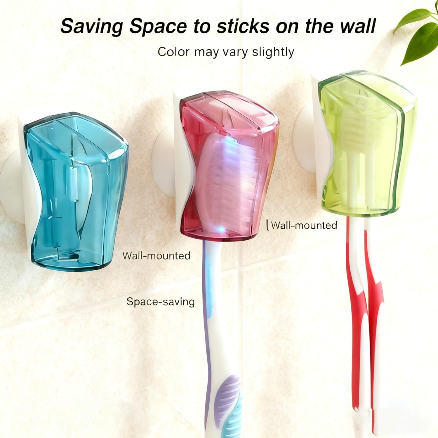 6 PCS Travel Toothbrush Head Covers Caps, Tooth Brush Protector Cap Brush Pod Case Portable Plastic Clip Wall Mounted Hanging Rack Organizer for Bathroom Travel