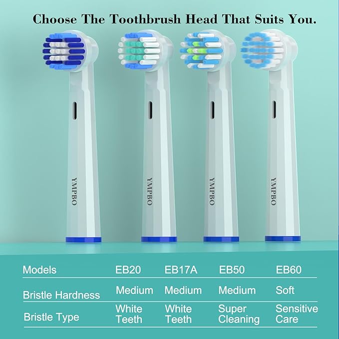 Replacement Heads Compatible with Oral B BRAU Electric Toothbrush, 10 Pack Toothbrush Head Refill Compatible with Oral b Cross Action Replacement Head, EB50