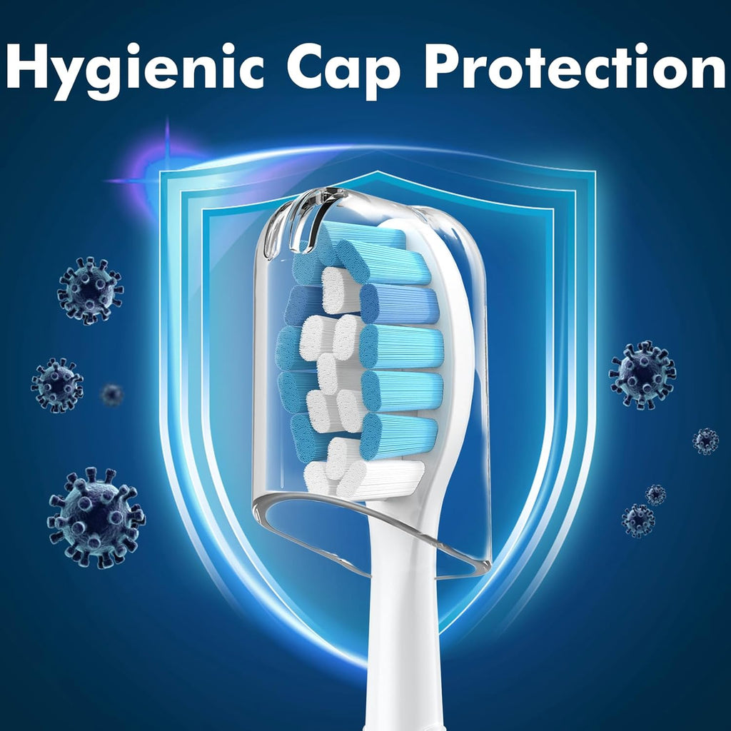 Electric Toothbrush Replacement Heads for Philips Sonicare, Ofashu Brush Head Compatible with Phillips Optimal Gum Care Extra Soft Heads G2 C1 C2 4100 5100, White, 4 Packs for Sentive Gum