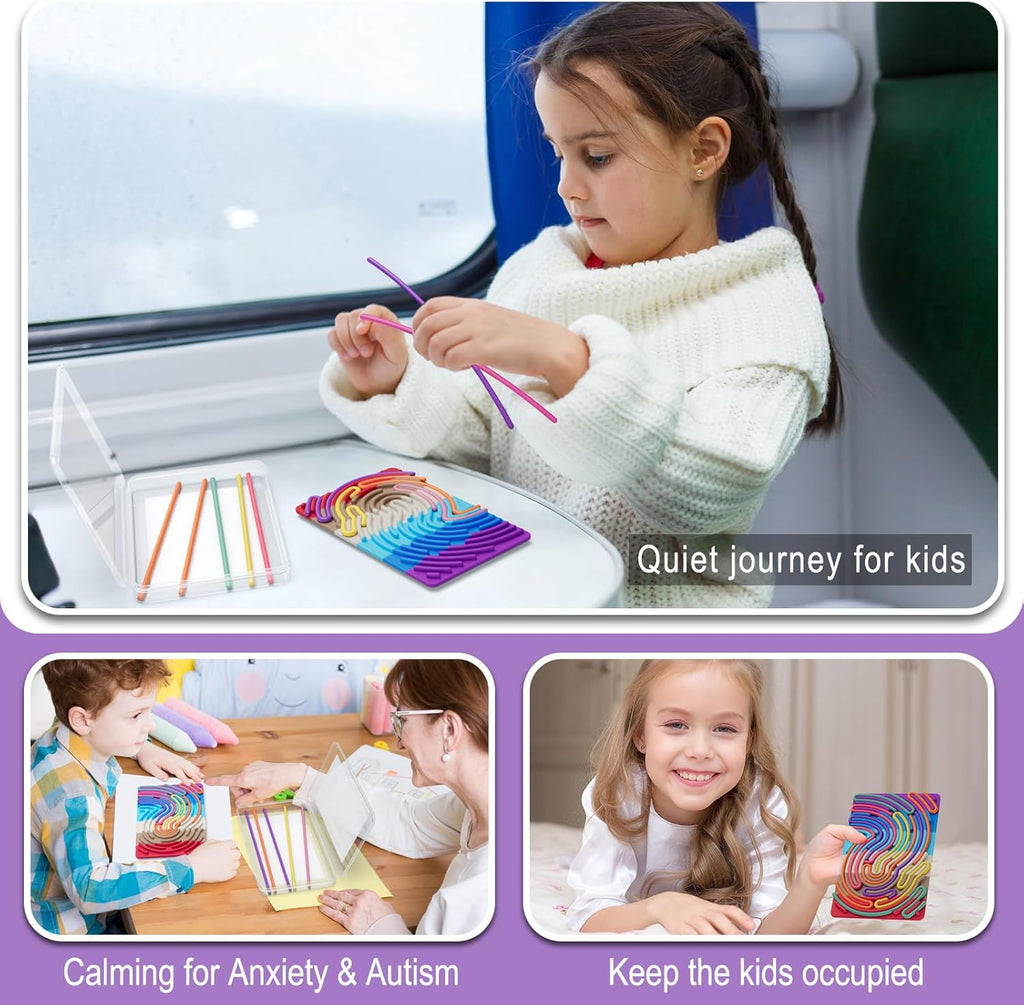 Sensory Fidget Toys for Kids Toddler Boys ,Sensory Activity Board for Stress Anxiety Autistic ADHD, Calm Down Travel Airplane Essentials Toy for 3+ Year Old, Stuffers Gifts for Teens Girls