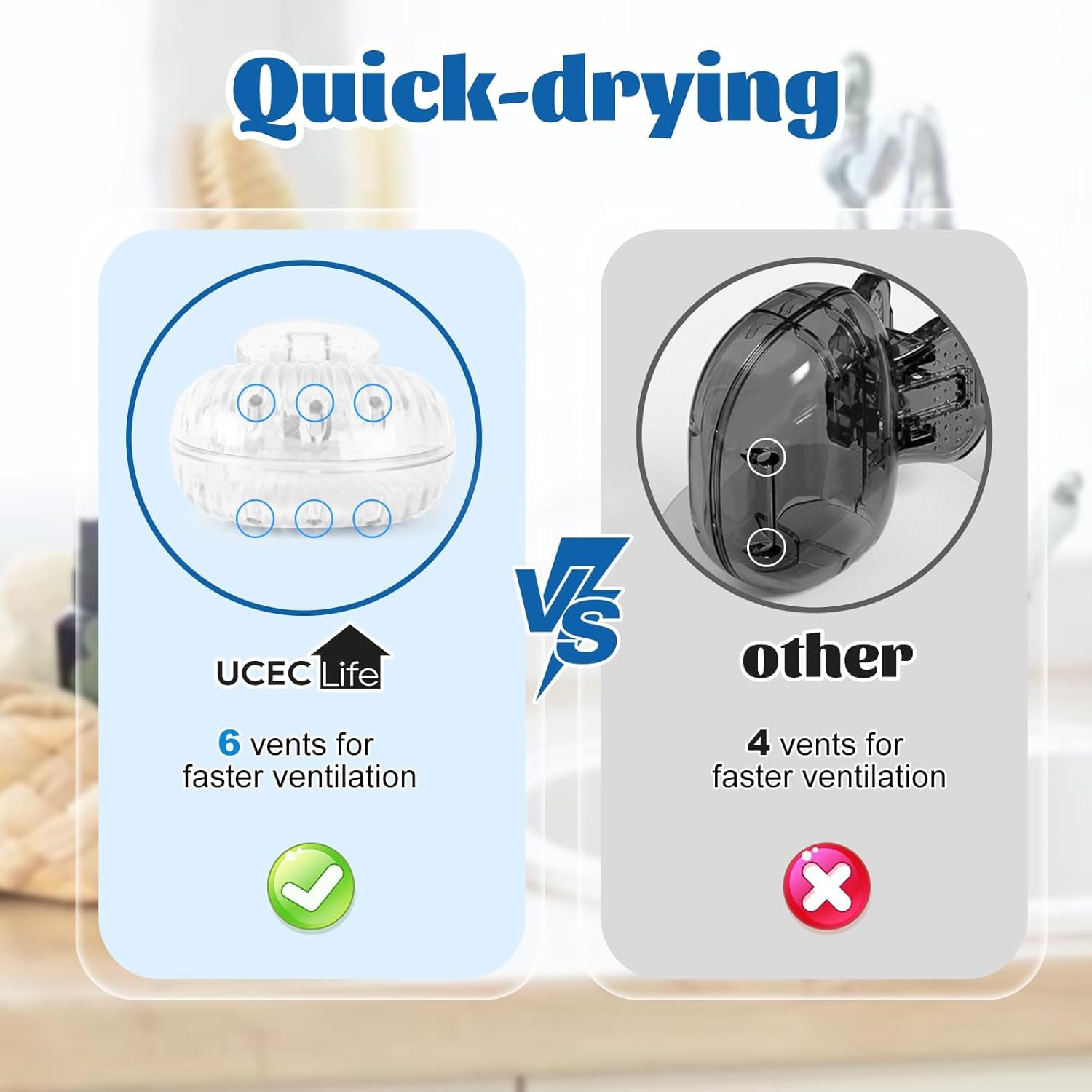 UCEC Toothbrush Covers, Toothbrush Caps Cover, Toothbrush Head Covers for Household Travel, Fits Electronic and Manual Toothbrushes, 8 Pack