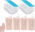 Holy Rose Travel Dental Floss Picks Case - 2 Boxes, Portable Floss Dispenser Pink - 4 Boxes, 50 Picks and 10 Picks/Box, Total of 160 Picks | Adult Flosser Sticks Set for Teeth and Oral Care.